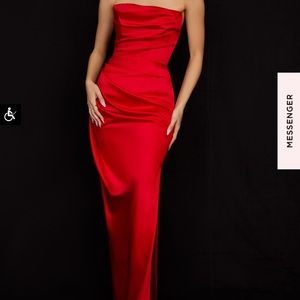 House of CB Adrienne maxi dress red